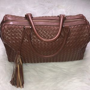 Banana Republic Tan Woven Satchel